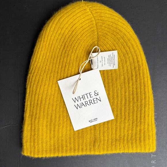 White & Warren Cashmere Plush Rib Beanie - Picture 5 of 5